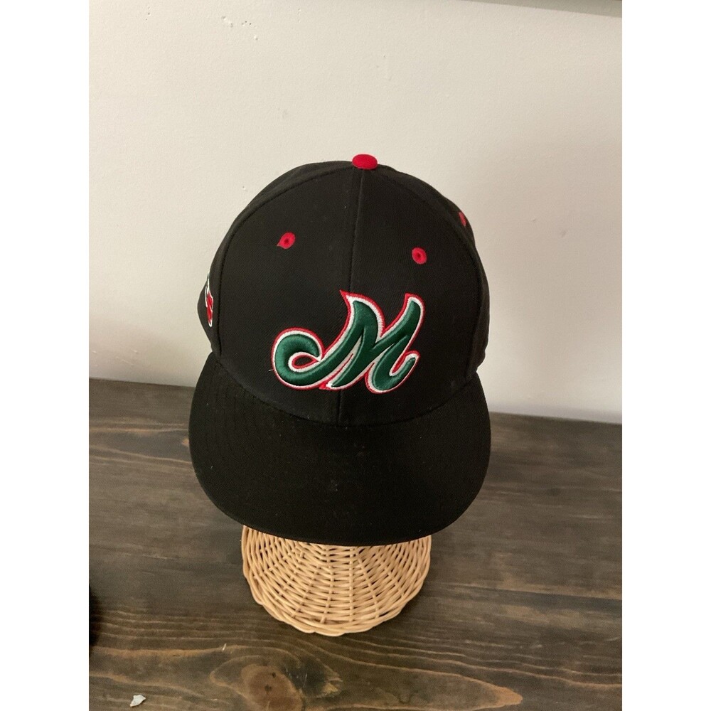 Rings & Crwns Mexico Country Pride Logo Fitted Flat Bill Hat Size 7 3/8